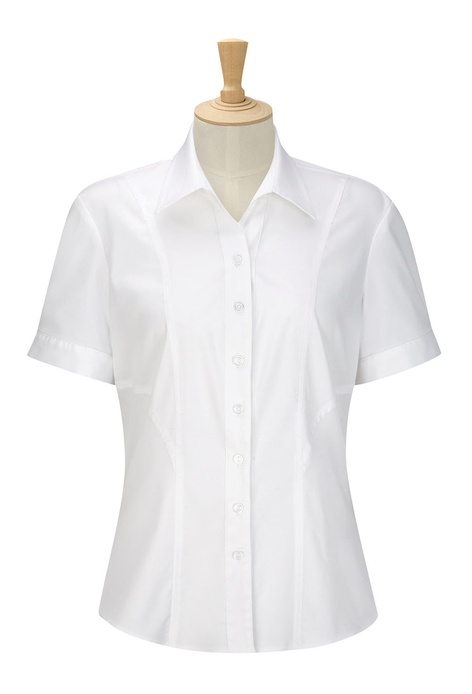 short sleeve white blouse with collar